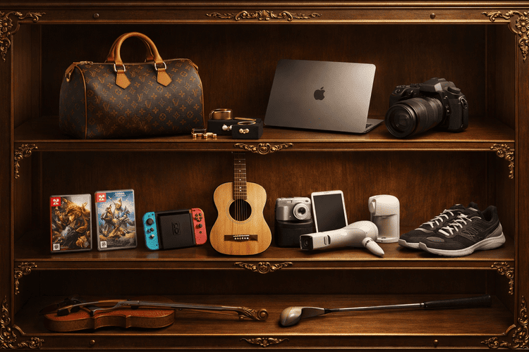 高く売れやすい不用品が金額帯ごとに並んでいる